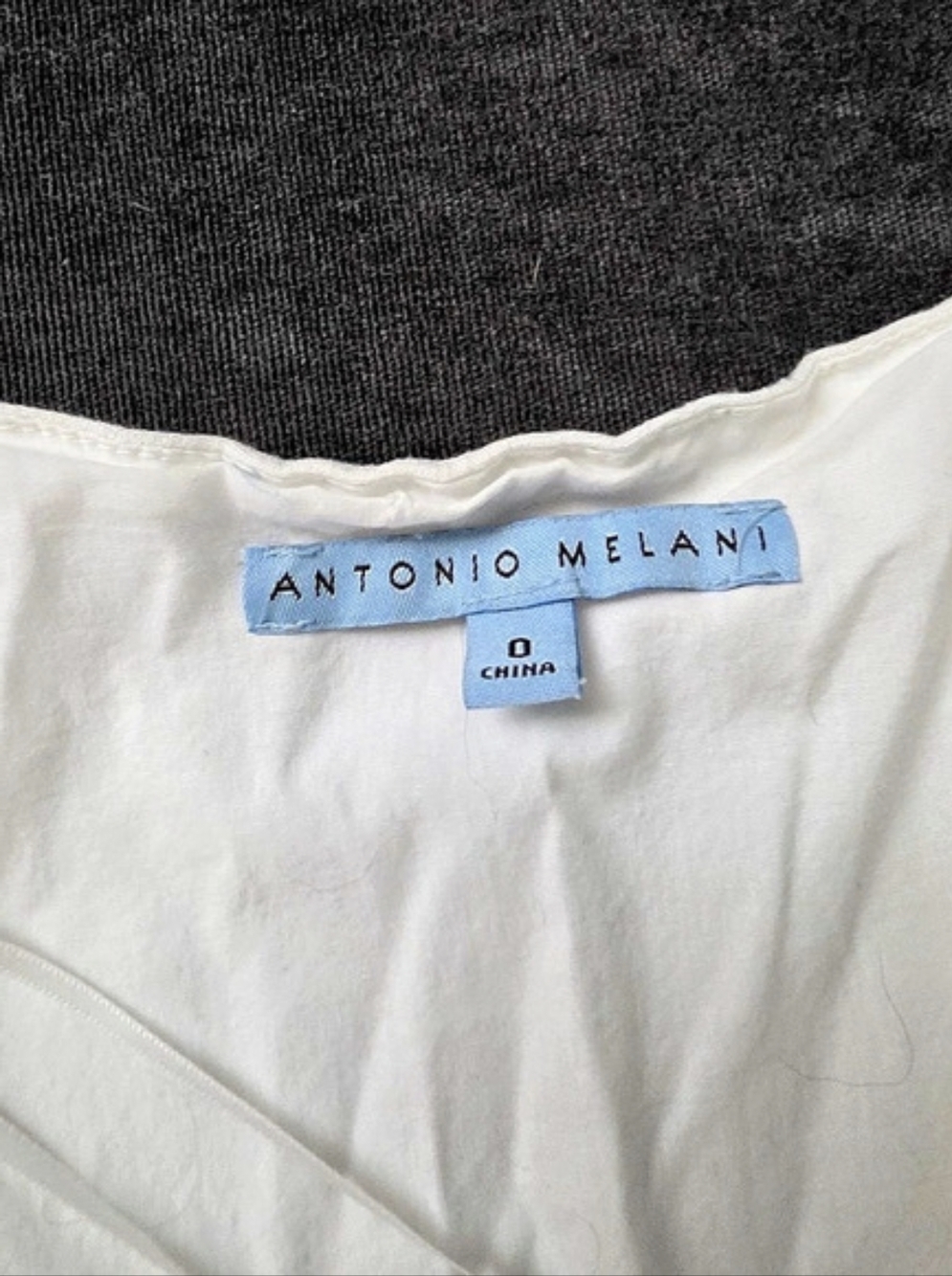 ANTONIO MELANI White Maxi Button-Front Dress - Picture 3 of 3